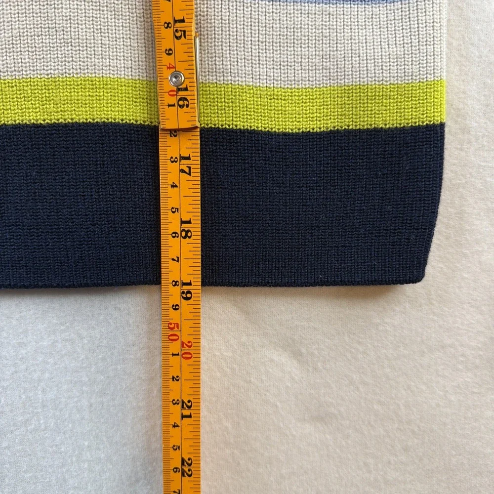 Athleta Women's XXS Merino Wool Blend Sweater Navy Blue Colorblock Pocket